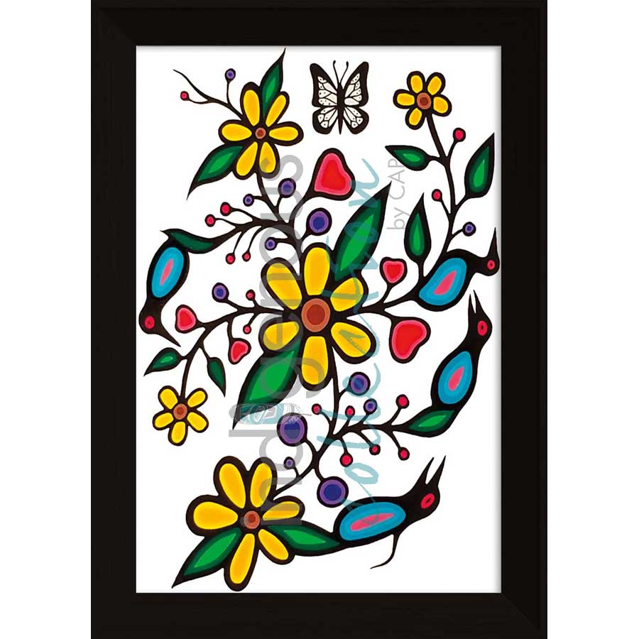 Ojibway Flower by artist Jeffrey Red George - Ojibway. Indigenous Collection