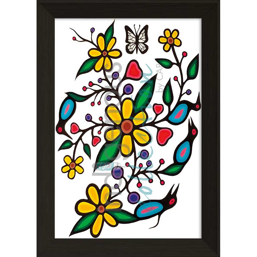 Ojibway Flower by artist Jeffrey Red George - Ojibway. Indigenous Collection