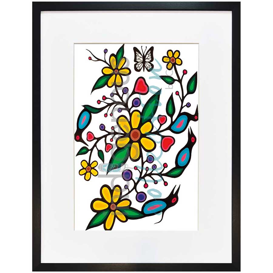 Ojibway Flower by artist Jeffrey Red George - Ojibway. Indigenous Collection