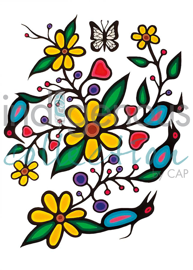 Ojibway Flower by artist Jeffrey Red George