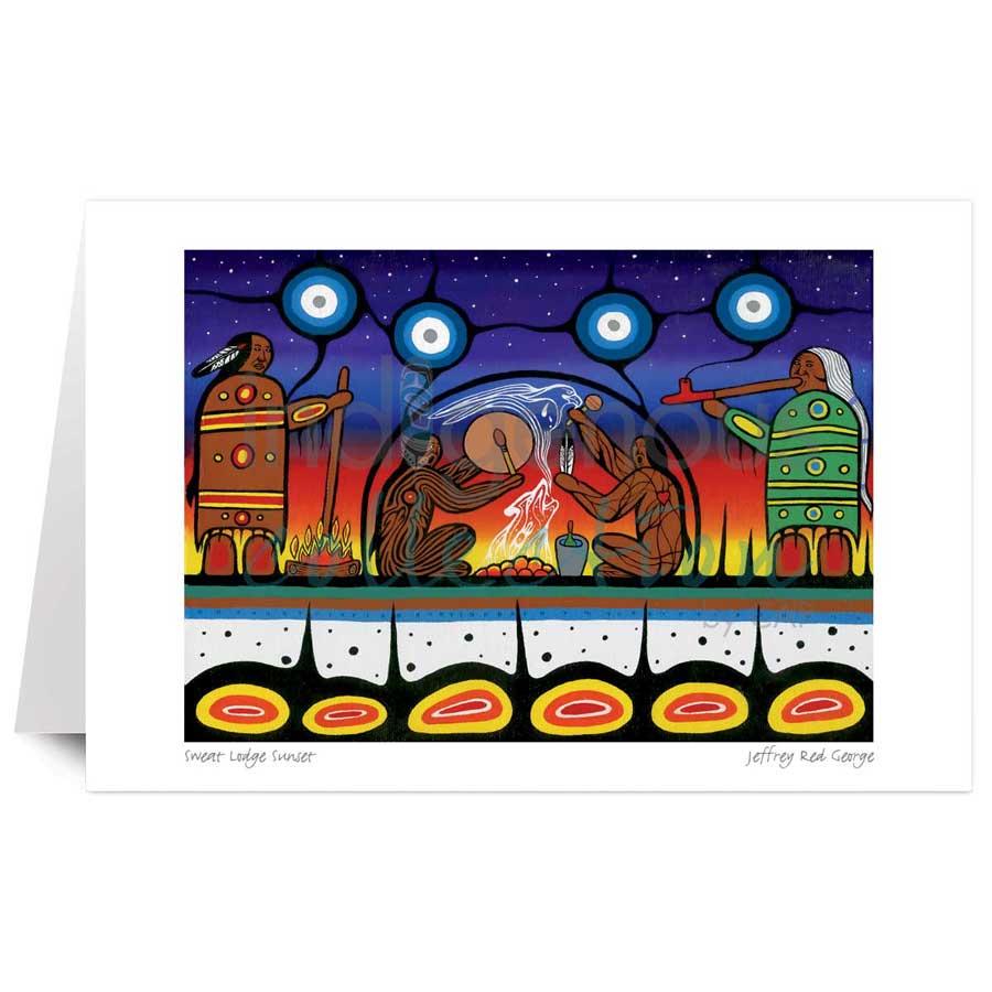 Sweat Lodge Sunset by artist Jeffrey Red George