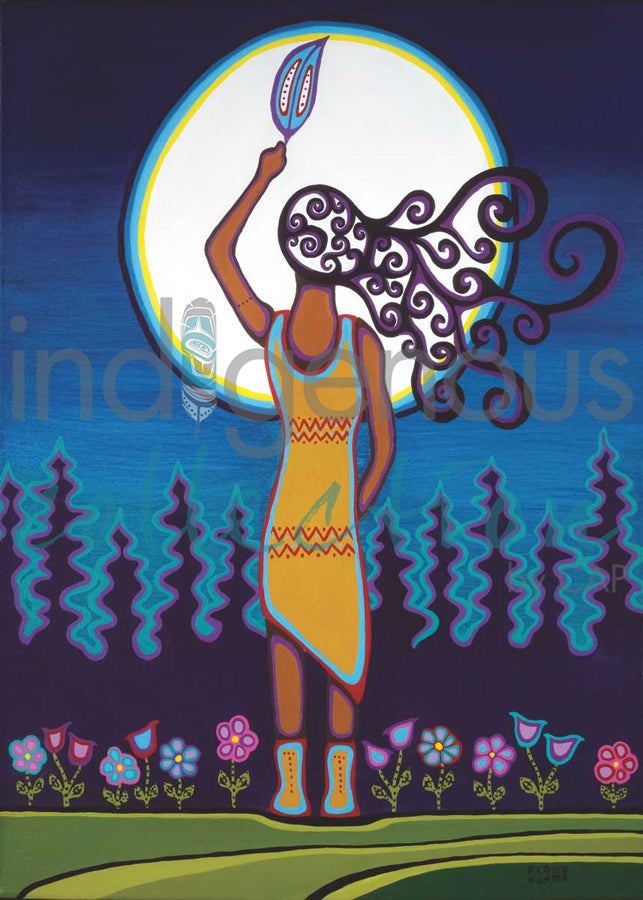 Woman and Grandmother Moon by artist Patrick Hunter