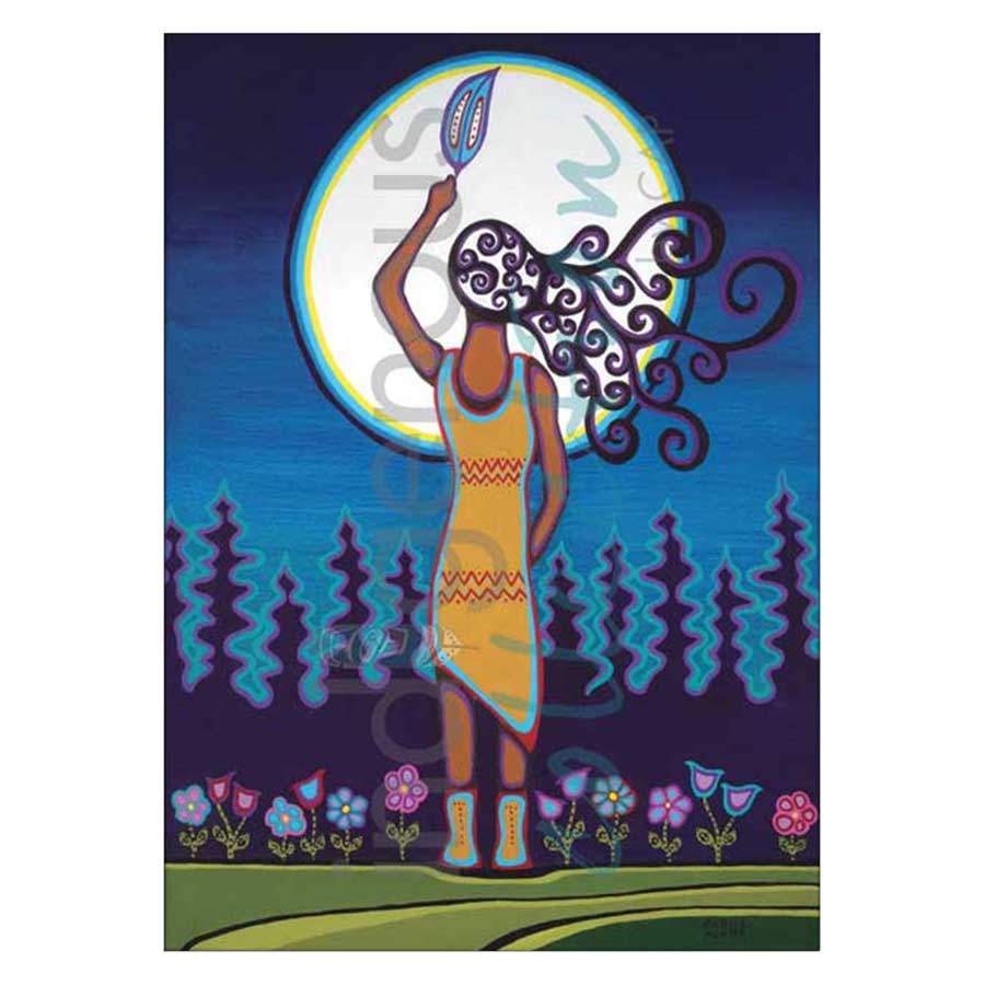 Woman and Grandmother Moon Canvas Prints