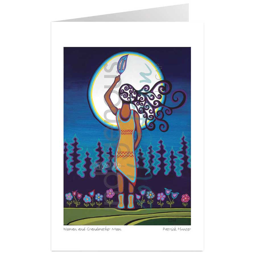 Woman and Grandmother Moon by artist Patrick Hunter
