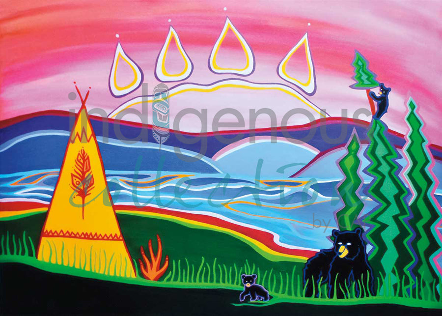 Bear Visit by artist Patrick Hunter