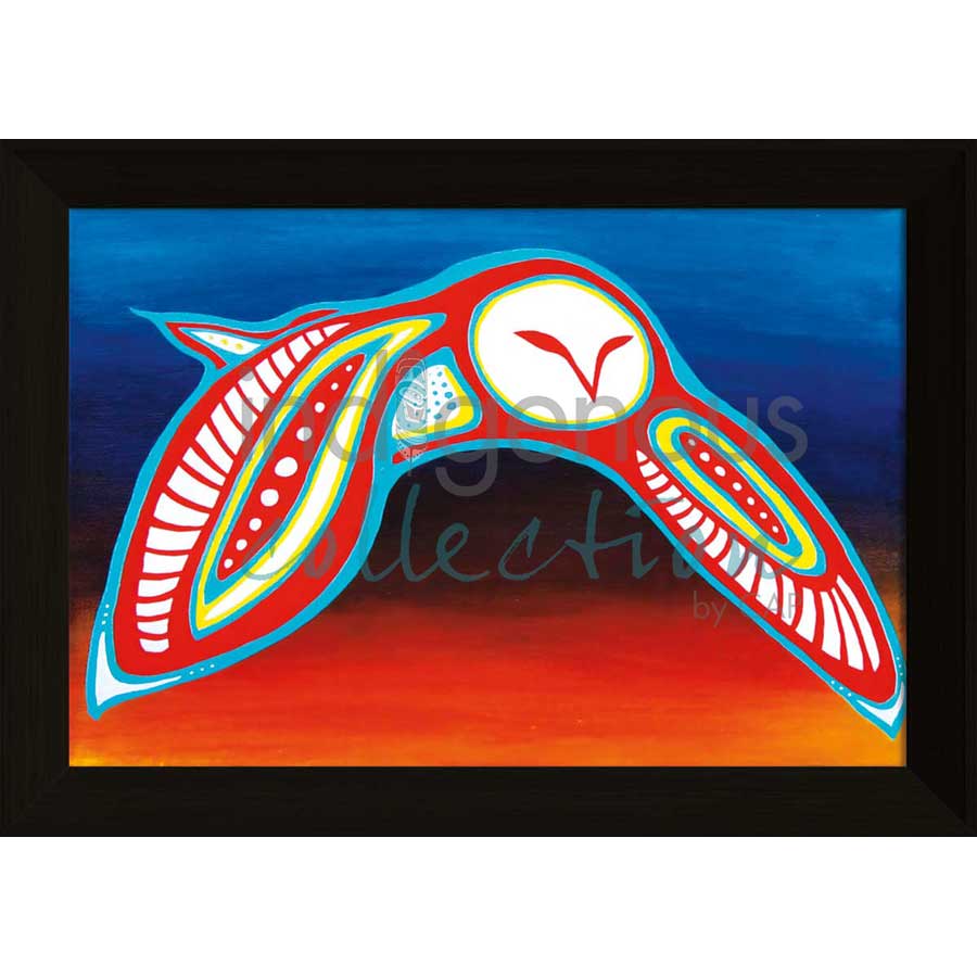 Owl by artist Patrick Hunter - Ojibway. Indigenous Collection