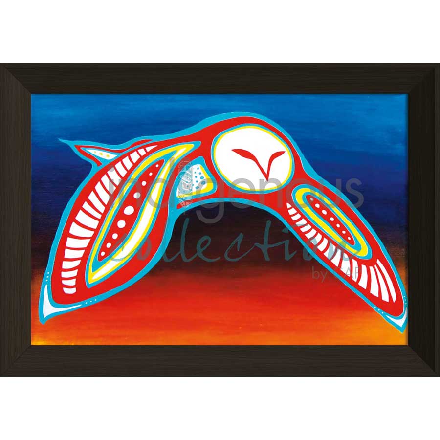 Owl by artist Patrick Hunter - Ojibway. Indigenous Collection