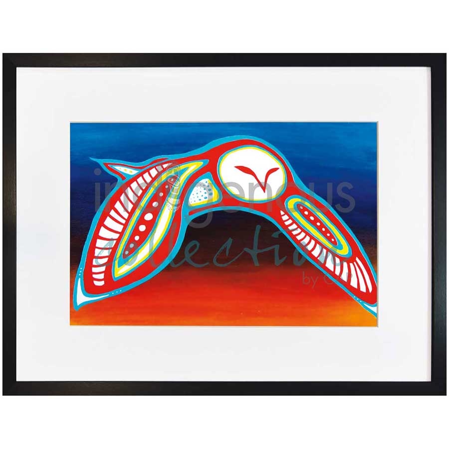 Owl by artist Patrick Hunter - Ojibway. Indigenous Collection