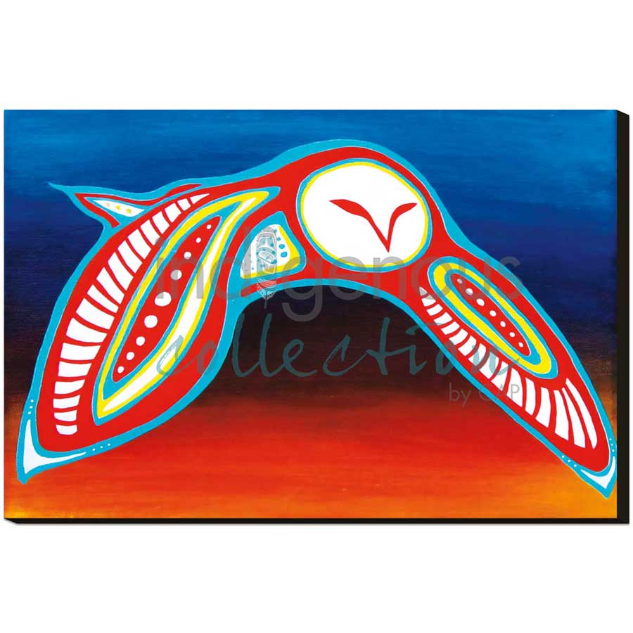 Owl by artist Patrick Hunter - Ojibway. Indigenous Collection