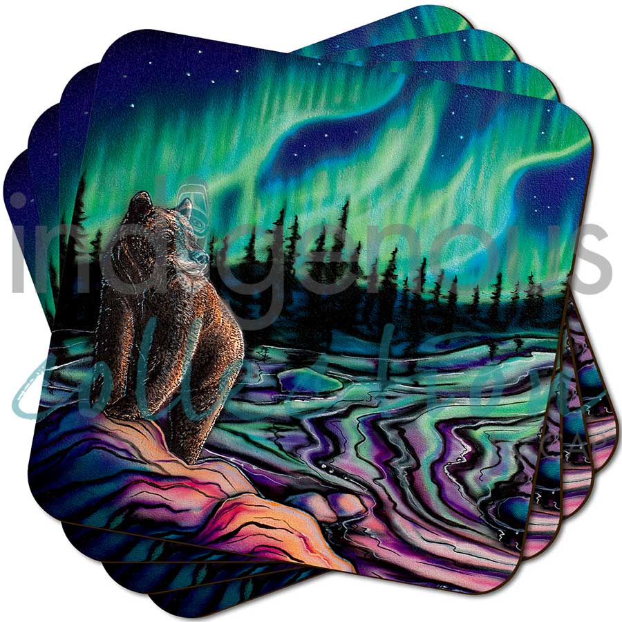 Sky Dance - Northern Light Coaster by artist Amy Keller-Rempp