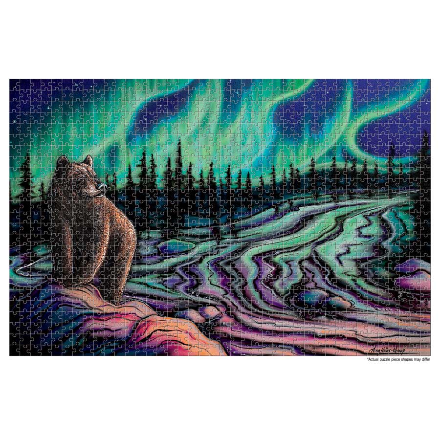 Sky Dance - Northern Light Puzzle - 1000 Pcs by artist Amy Keller-Rempp. Indigenous Collection.