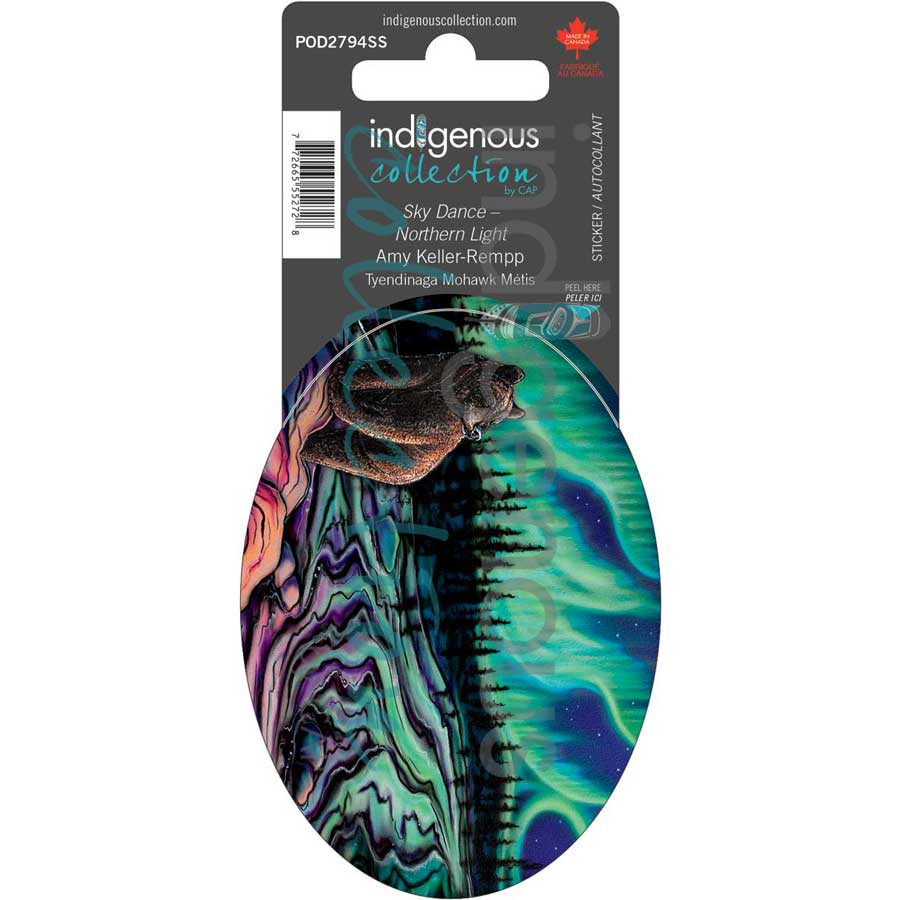 Sky Dance - Northern Light Sticker by artist Amy Keller-Rempp