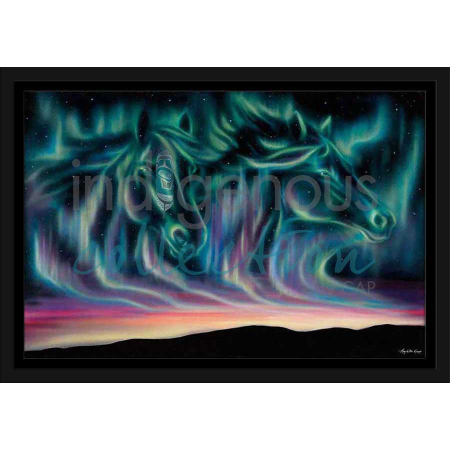 Sky Dance - Horses by artist Amy Keller-Rempp - Mohawk. Indigenous Collection