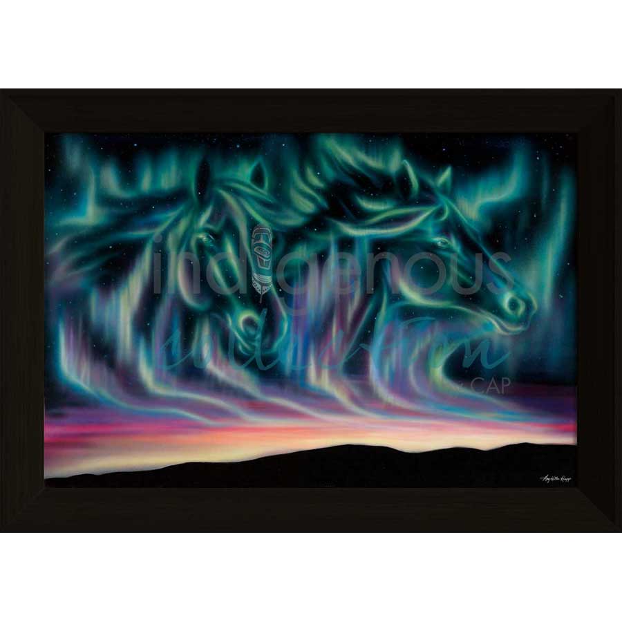Sky Dance - Horses by artist Amy Keller-Rempp - Mohawk. Indigenous Collection