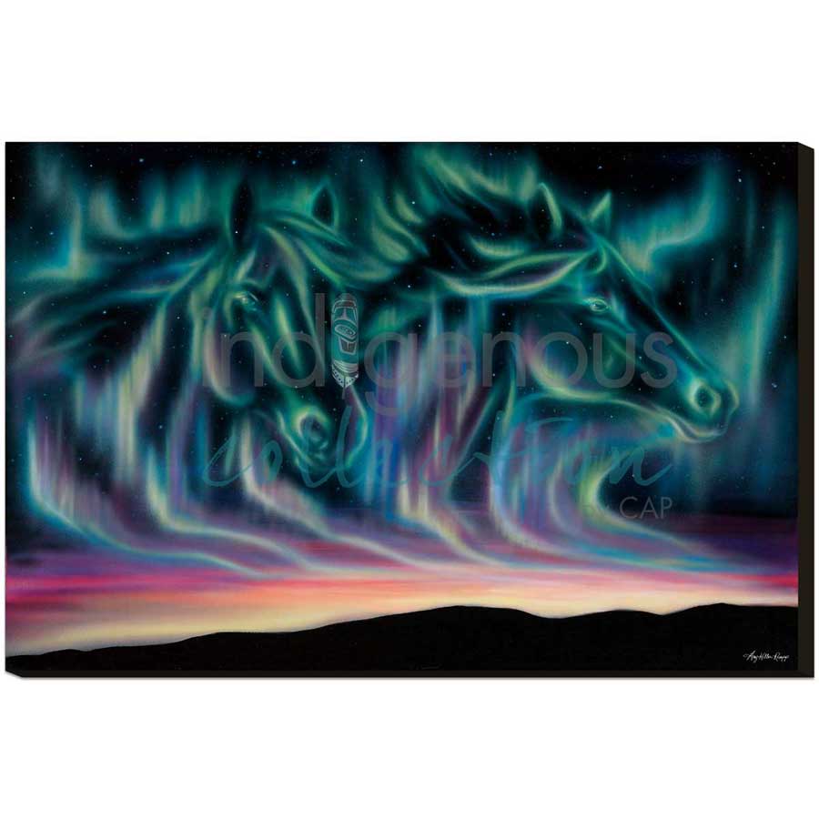 Sky Dance - Horses by artist Amy Keller-Rempp - Mohawk. Indigenous Collection