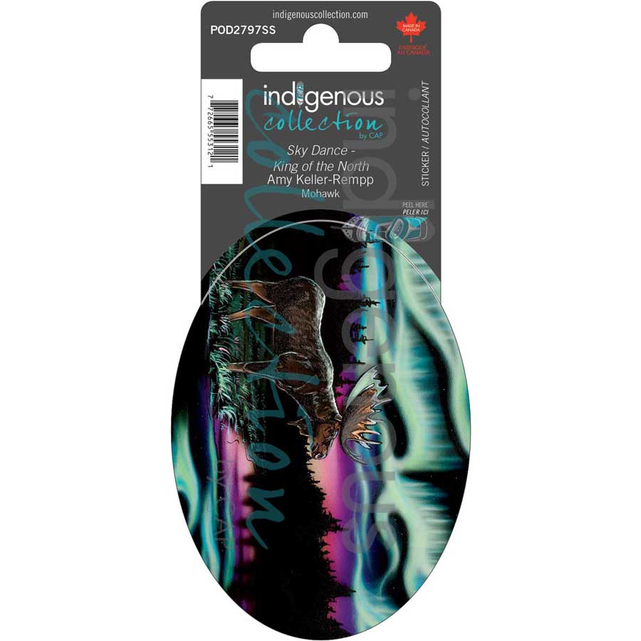 Sky Dance - King of the North Sticker by artist Amy Keller-Rempp