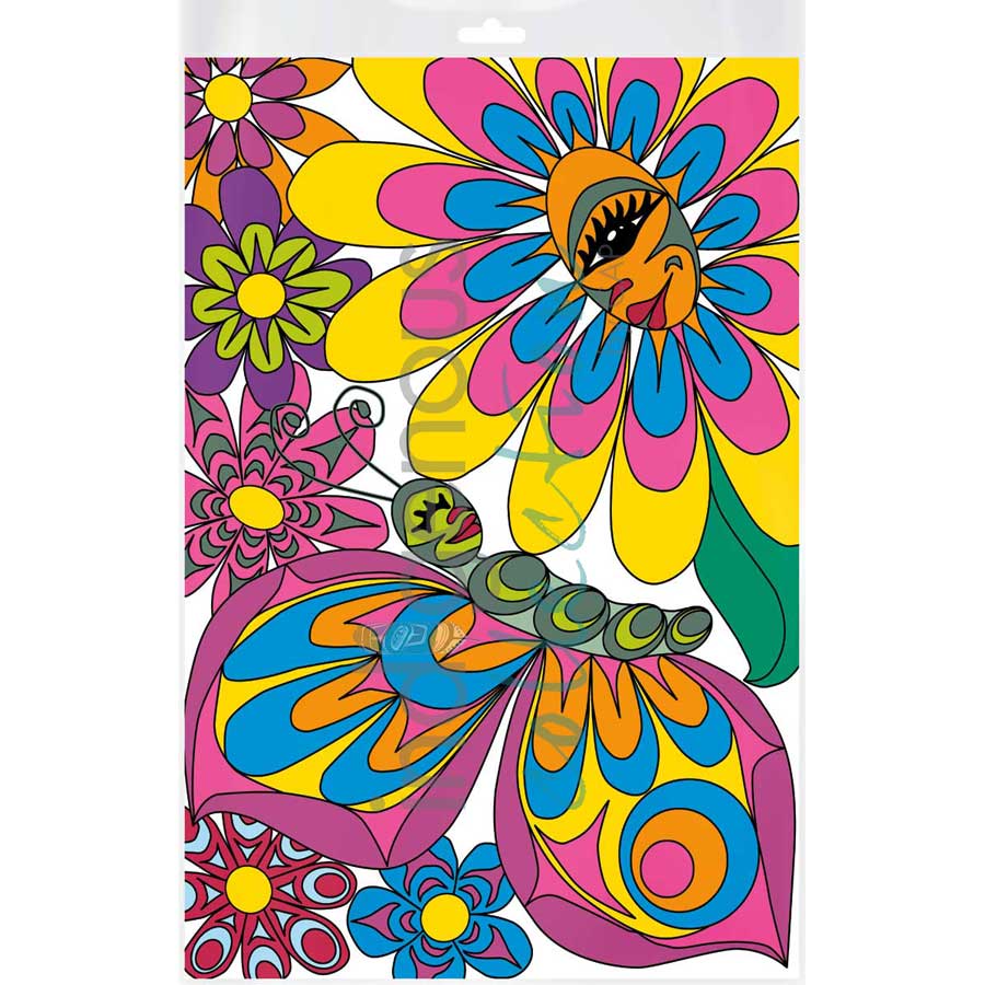 Butterfly and Flowers by artist Angela Kimble - Coast Salish/Nuu-Chah-Nulth. Indigenous Collection