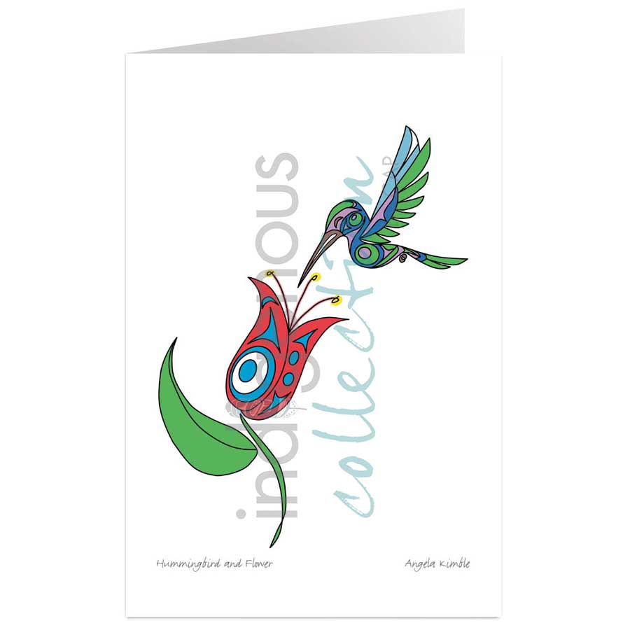 Hummingbird and Flower by artist Angela Kimble