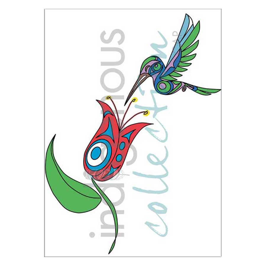 Hummingbird and Flower Canvas Prints