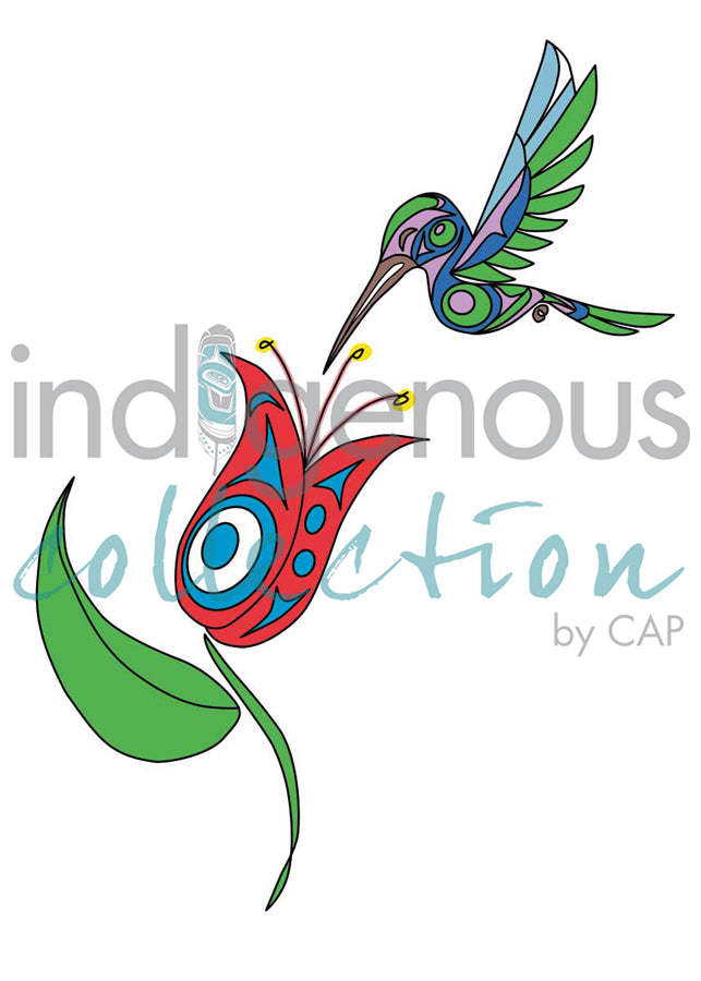 Hummingbird and Flower by artist Angela Kimble