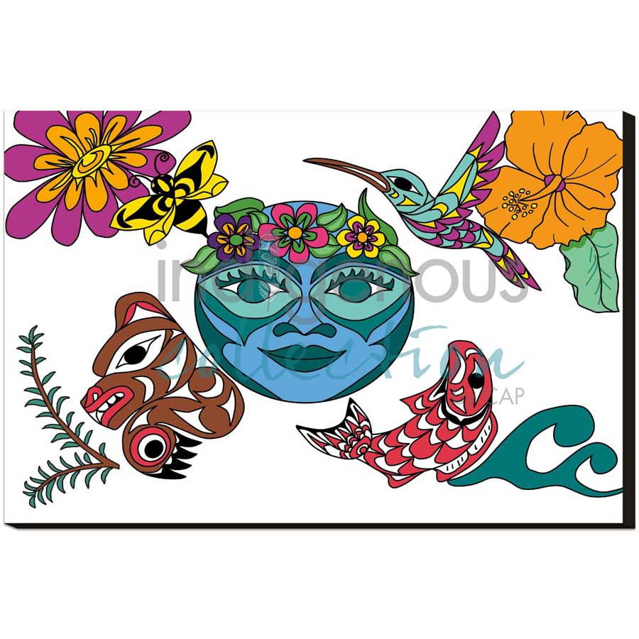 Mother Nature by artist Angela Kimble - Coast Salish/Nuu-Chah-Nulth. Indigenous Collection