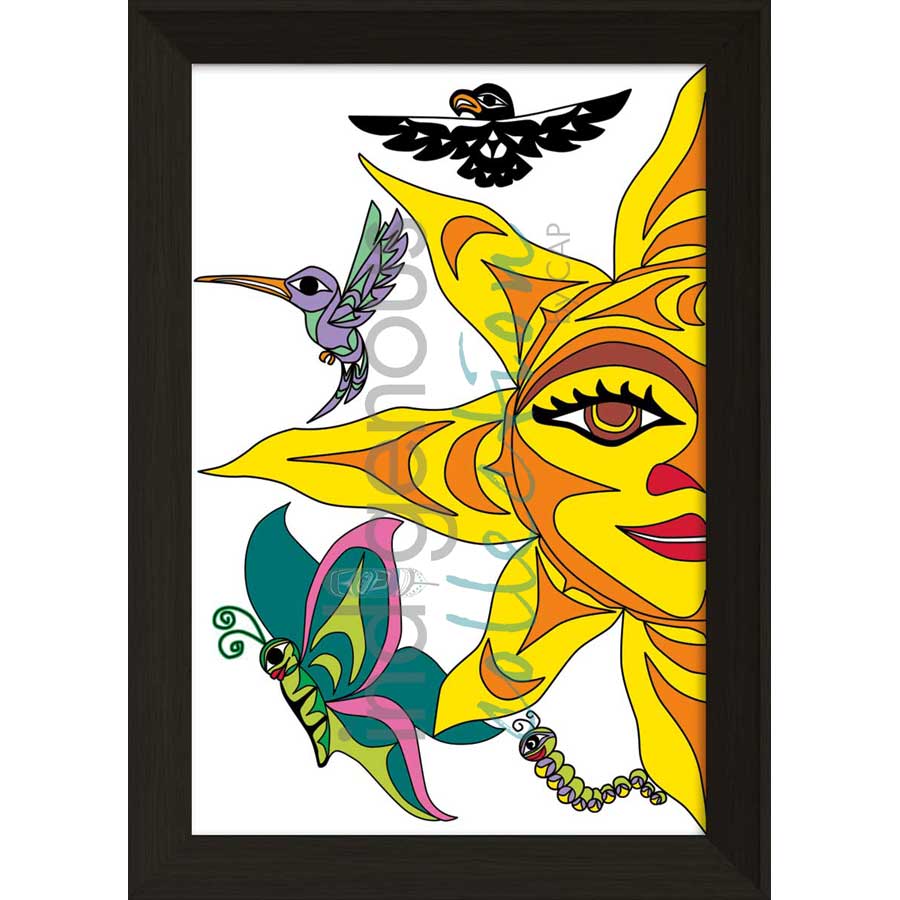 Sunshine for All by artist Angela Kimble - Coast Salish/Nuu-Chah-Nulth. Indigenous Collection