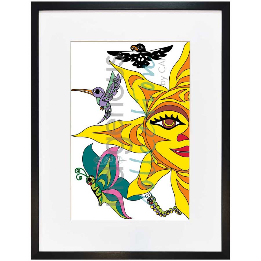 Sunshine for All by artist Angela Kimble - Coast Salish/Nuu-Chah-Nulth. Indigenous Collection