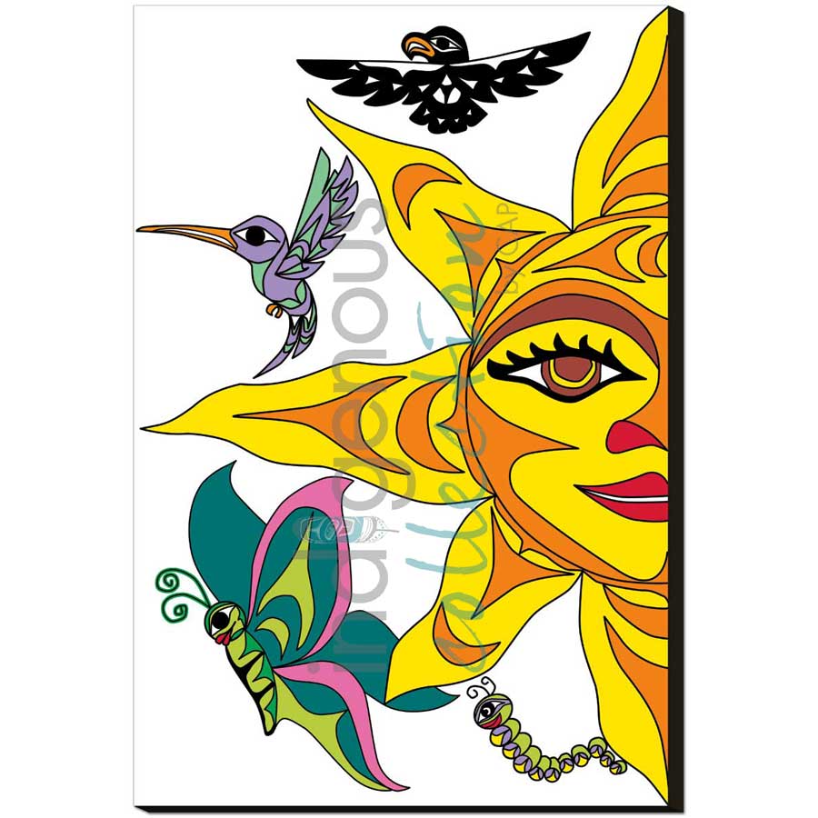 Sunshine for All by artist Angela Kimble - Coast Salish/Nuu-Chah-Nulth. Indigenous Collection
