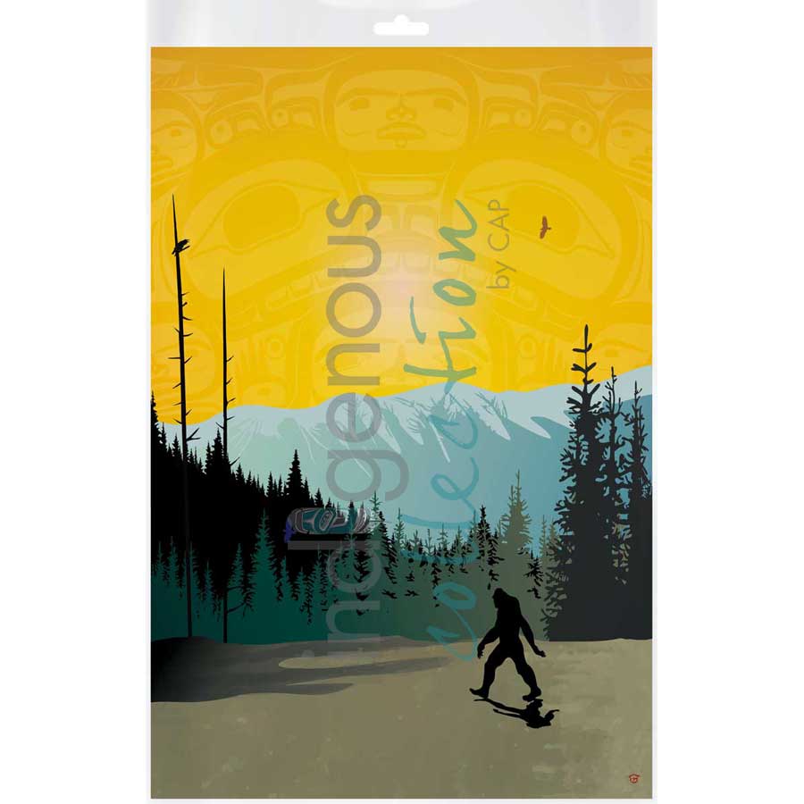 Sasquatch by artist Mark Preston - Tlingit. Indigenous Collection