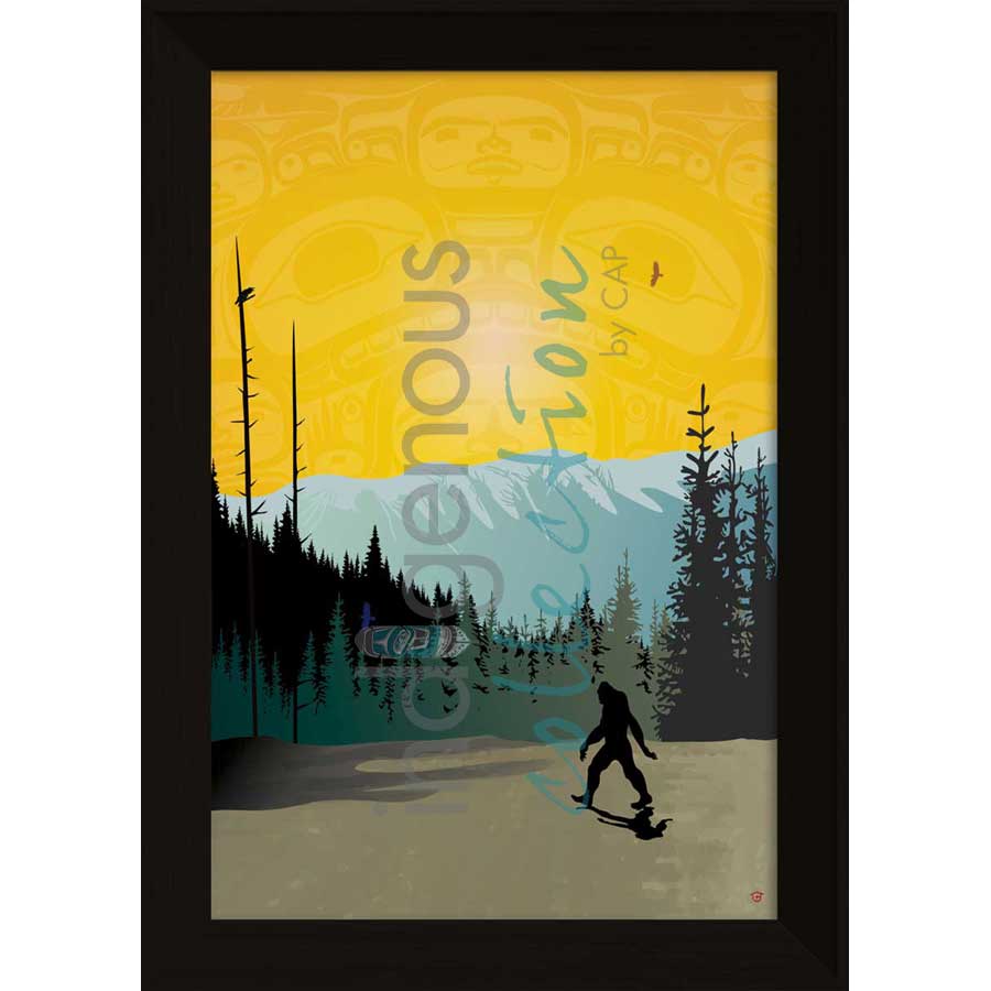 Sasquatch by artist Mark Preston - Tlingit. Indigenous Collection