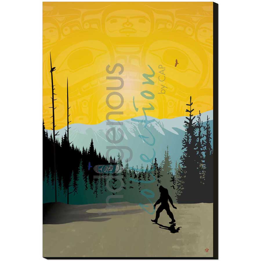Sasquatch by artist Mark Preston - Tlingit. Indigenous Collection
