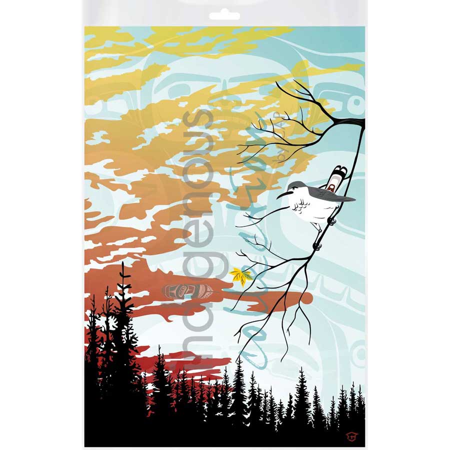 Winter is Coming Bird by artist Mark Preston - Tlingit. Indigenous Collection