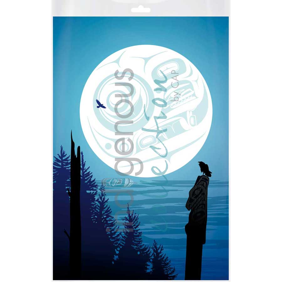 Full Moon Raven by artist Mark Preston - Tlingit. Indigenous Collection