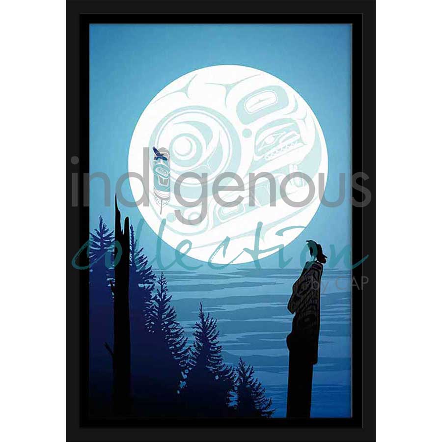 Full Moon Raven by artist Mark Preston - Tlingit. Indigenous Collection