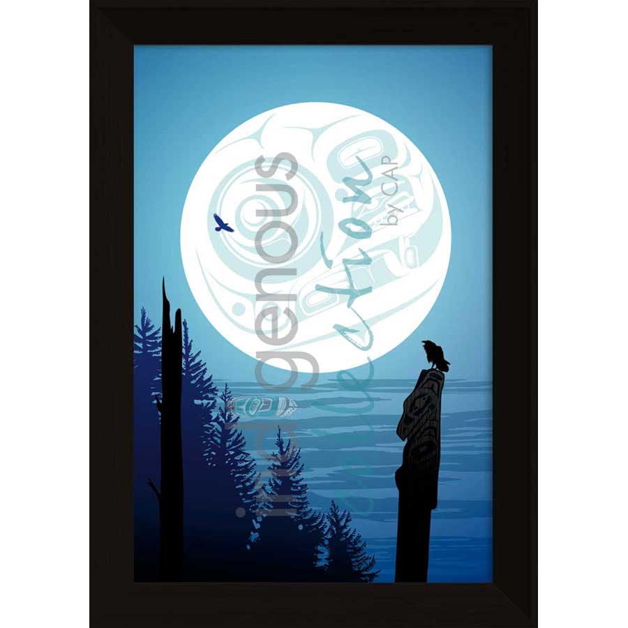 Full Moon Raven by artist Mark Preston - Tlingit. Indigenous Collection