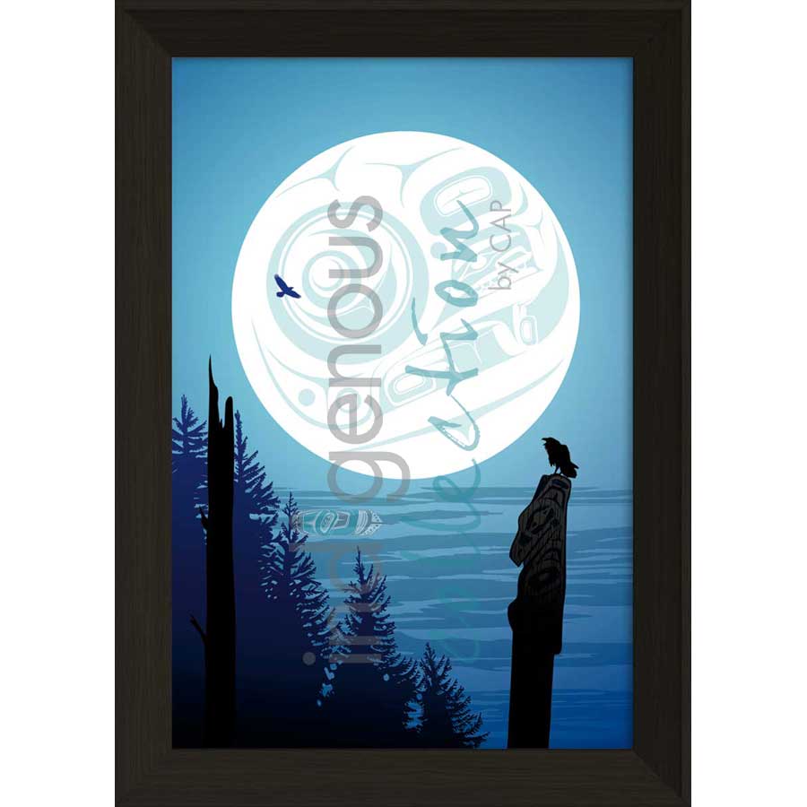 Full Moon Raven by artist Mark Preston - Tlingit. Indigenous Collection