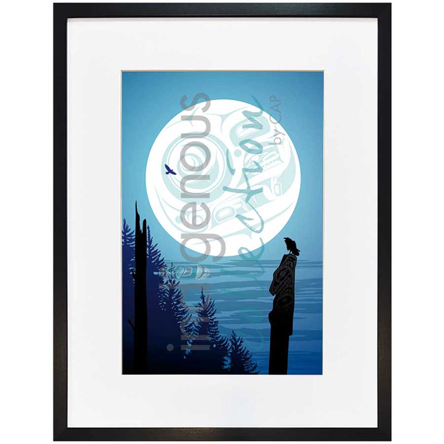 Full Moon Raven by artist Mark Preston - Tlingit. Indigenous Collection