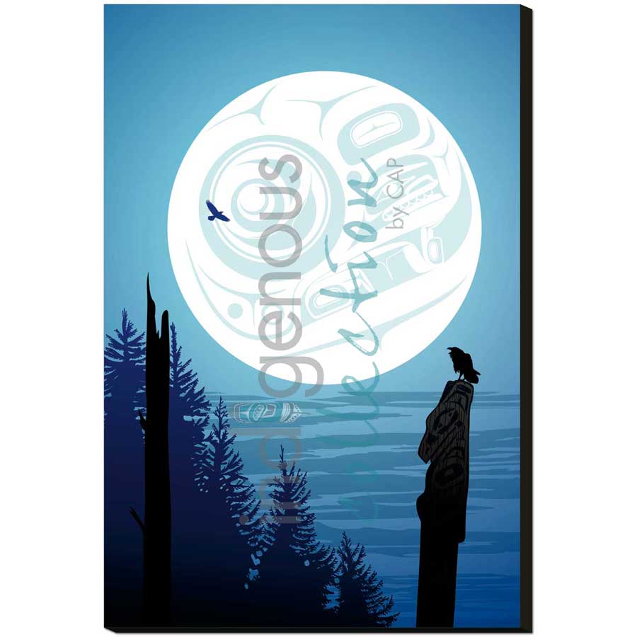 Full Moon Raven by artist Mark Preston - Tlingit. Indigenous Collection