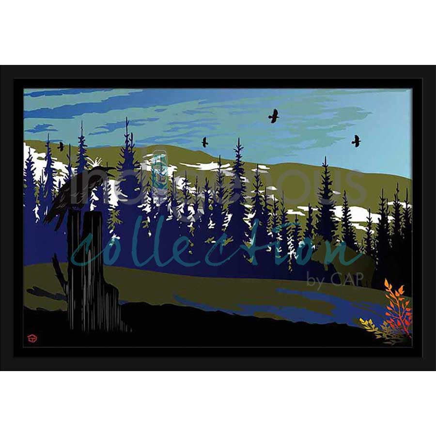 Raven and Moose by artist Mark Preston - Tlingit. Indigenous Collection