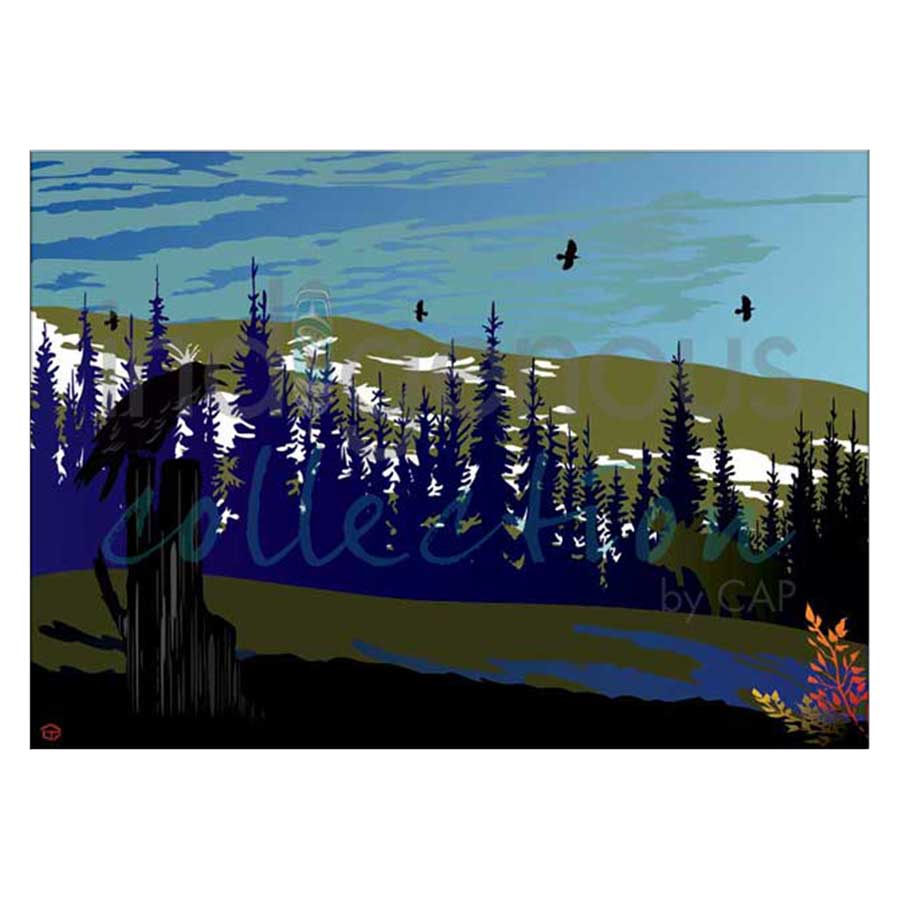 Raven and Moose Canvas Prints