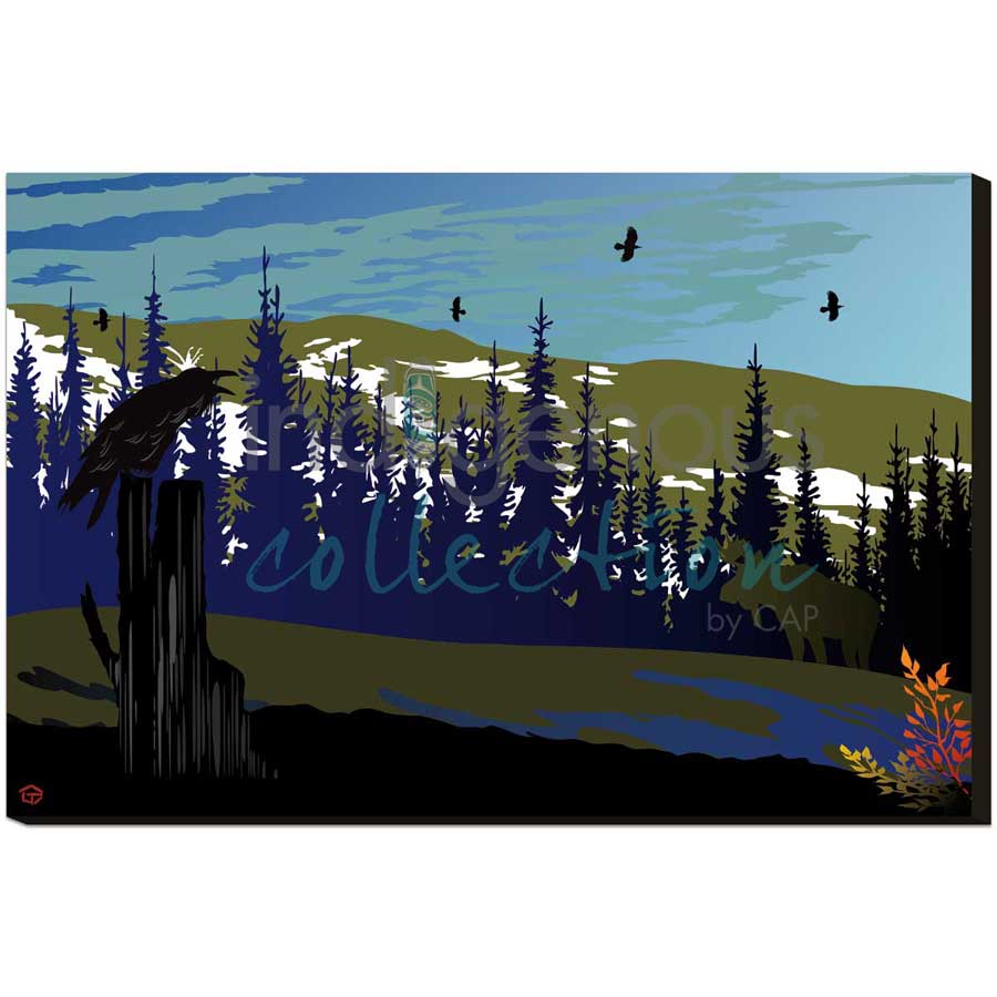 Raven and Moose by artist Mark Preston - Tlingit. Indigenous Collection