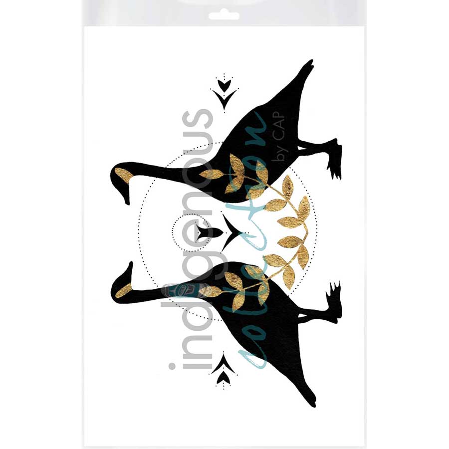 Les oies de Riopelle / Riopelle Geese by artist Eruoma Awashish - Atikamekw Nehirowisiw . Indigenous Collection
