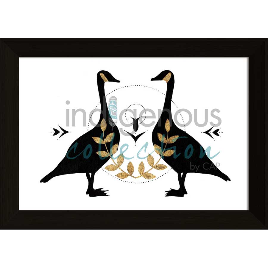 Les oies de Riopelle / Riopelle Geese by artist Eruoma Awashish - Atikamekw Nehirowisiw . Indigenous Collection