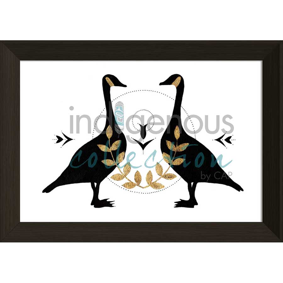 Les oies de Riopelle / Riopelle Geese by artist Eruoma Awashish - Atikamekw Nehirowisiw . Indigenous Collection
