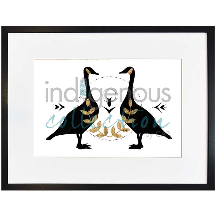 Les oies de Riopelle / Riopelle Geese by artist Eruoma Awashish - Atikamekw Nehirowisiw . Indigenous Collection