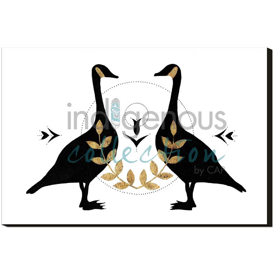 Les oies de Riopelle / Riopelle Geese by artist Eruoma Awashish - Atikamekw Nehirowisiw . Indigenous Collection