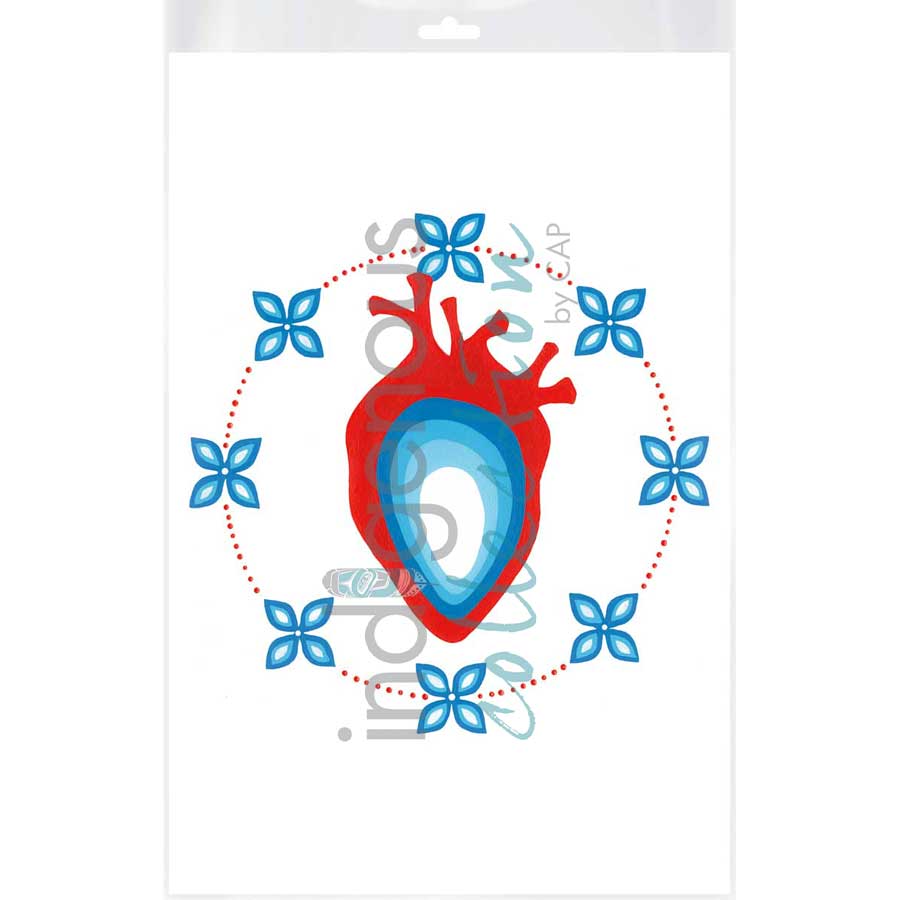 Coeur-Fleur / Heart Flower / Otehi wapikoni by artist Eruoma Awashish - Atikamekw Nehirowisiw . Indigenous Collection