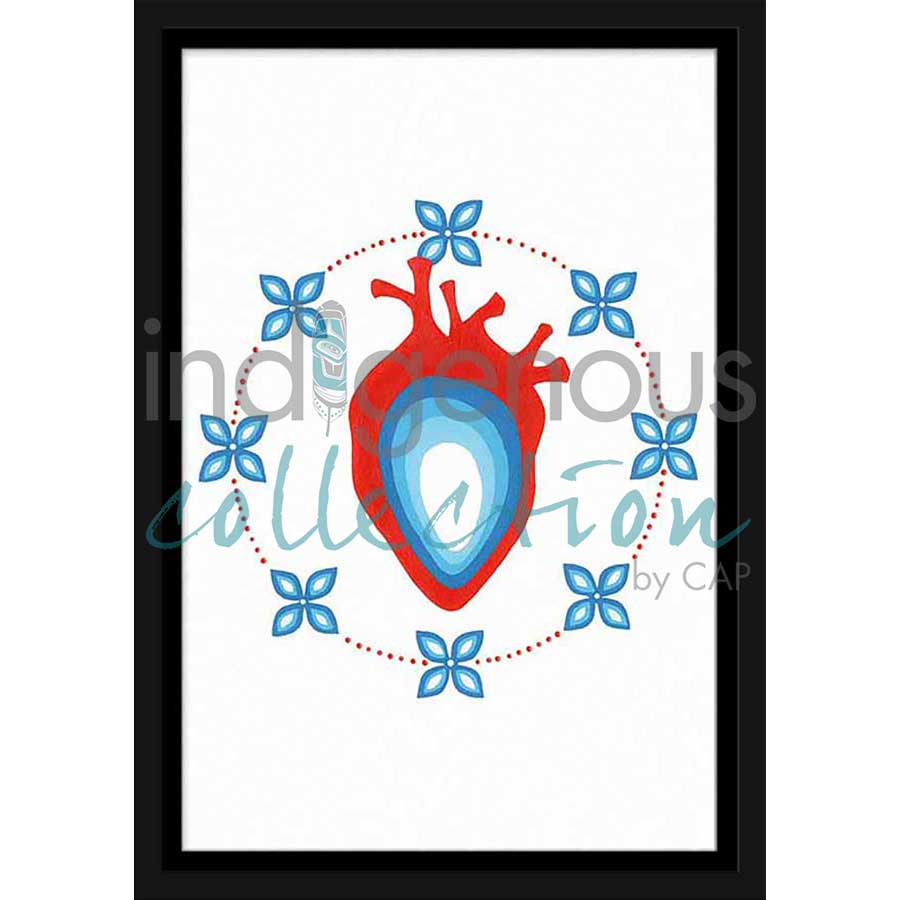Coeur-Fleur / Heart Flower / Otehi wapikoni by artist Eruoma Awashish - Atikamekw Nehirowisiw . Indigenous Collection