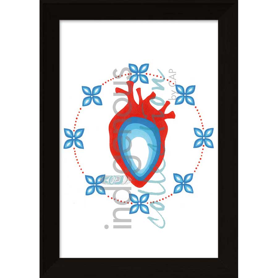 Coeur-Fleur / Heart Flower / Otehi wapikoni by artist Eruoma Awashish - Atikamekw Nehirowisiw . Indigenous Collection