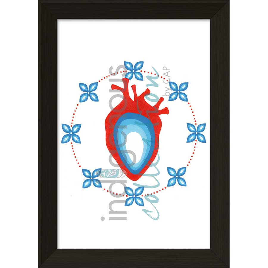 Coeur-Fleur / Heart Flower / Otehi wapikoni by artist Eruoma Awashish - Atikamekw Nehirowisiw . Indigenous Collection